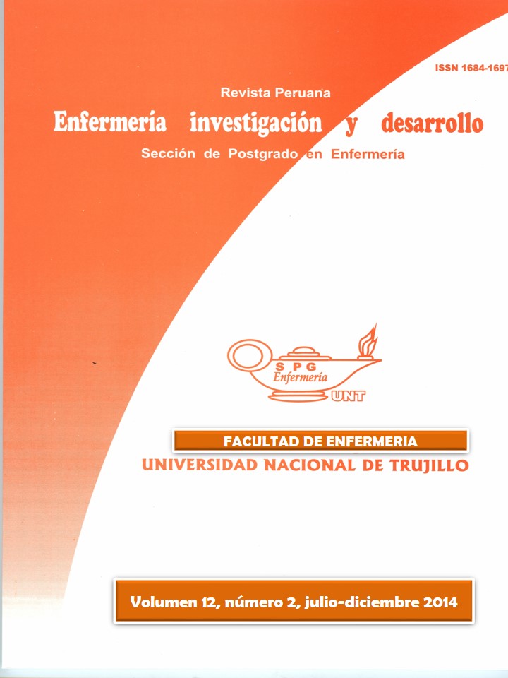 					Ver Vol. 12 Núm. 2 (2014): REVISTA PERUANA ENFERMERÍA, INVESTIGACIÓN Y DESARROLLO
				