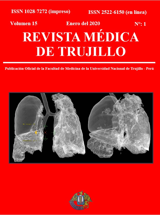 					View Vol. 15 No. 1 (2020): REVISTA MÉDICA DE TRUJILLO
				